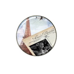 French Postcard Vintage Paris Eiffel Tower Golf Ball Marker 4 Pack (for Hat Clip) by chicelegantboutique