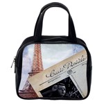 French Postcard Vintage Paris Eiffel Tower Classic Handbag (Two Sides) Back