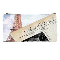 French Postcard Vintage Paris Eiffel Tower Pencil Case by chicelegantboutique