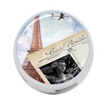 French Postcard Vintage Paris Eiffel Tower 4-Port USB Hub (Two Sides) Front