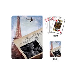 French Postcard Vintage Paris Eiffel Tower Playing Cards (mini) by chicelegantboutique