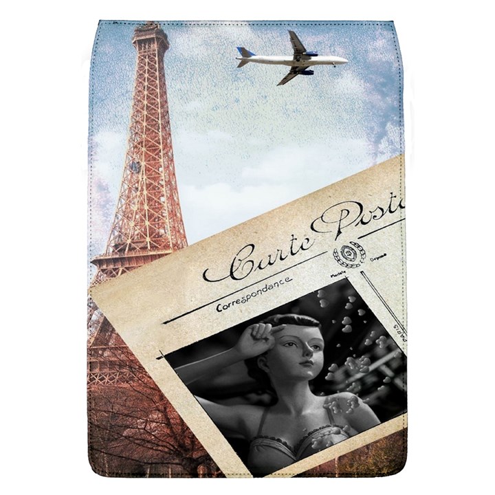 French Postcard Vintage Paris Eiffel Tower Removable Flap Cover (Large)