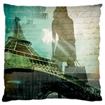 Modern Shopaholic Girl  Paris Eiffel Tower Art  Large Cushion Case (Two Sided)  Front