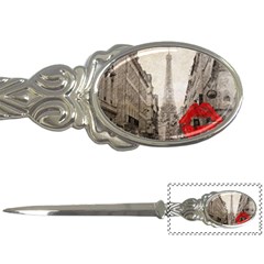 Elegant Red Kiss Love Paris Eiffel Tower Letter Opener by chicelegantboutique