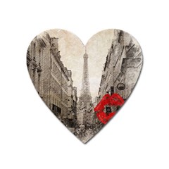 Elegant Red Kiss Love Paris Eiffel Tower Magnet (heart)