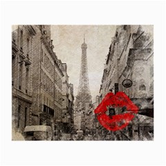 Elegant Red Kiss Love Paris Eiffel Tower Glasses Cloth (small)