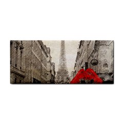 Elegant Red Kiss Love Paris Eiffel Tower Hand Towel by chicelegantboutique