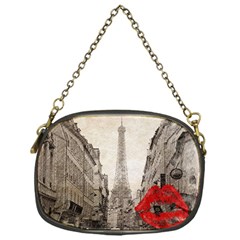 Elegant Red Kiss Love Paris Eiffel Tower Chain Purse (one Side) by chicelegantboutique