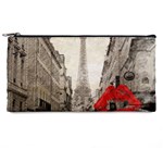 Elegant Red Kiss Love Paris Eiffel Tower Pencil Case Front