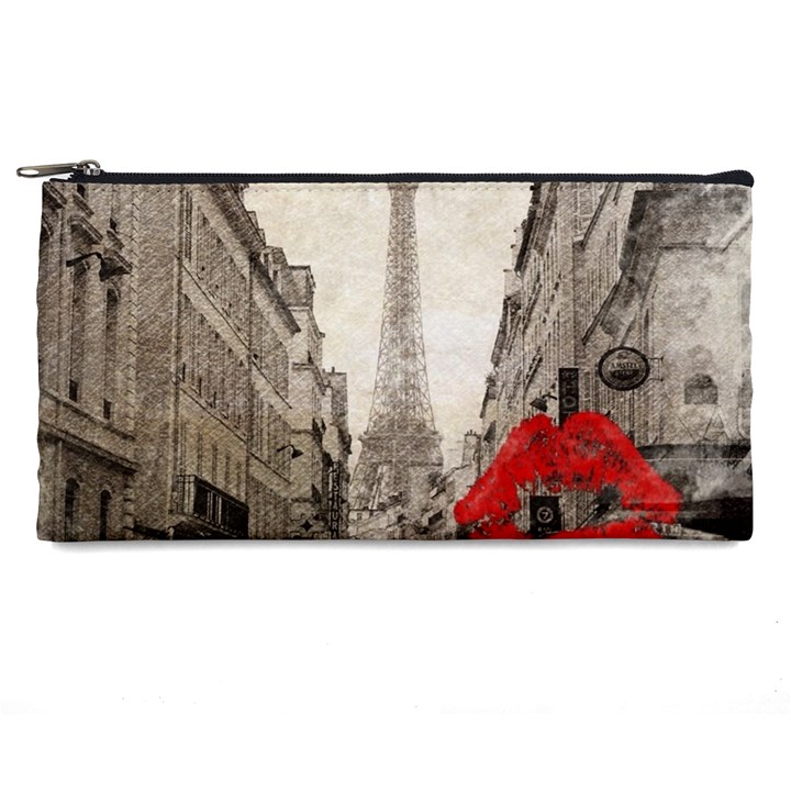 Elegant Red Kiss Love Paris Eiffel Tower Pencil Case