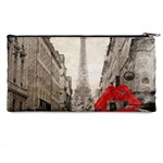 Elegant Red Kiss Love Paris Eiffel Tower Pencil Case Back