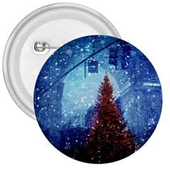 Elegant Winter Snow Flakes Gate Of Victory Paris France 3  Button by chicelegantboutique