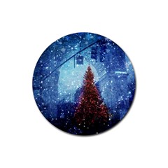 Elegant Winter Snow Flakes Gate Of Victory Paris France Drink Coasters 4 Pack (round) by chicelegantboutique