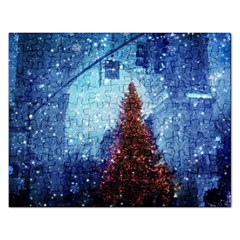 Elegant Winter Snow Flakes Gate Of Victory Paris France Jigsaw Puzzle (rectangle) by chicelegantboutique