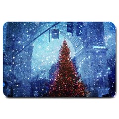 Elegant Winter Snow Flakes Gate Of Victory Paris France Large Door Mat by chicelegantboutique