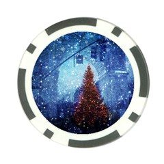 Elegant Winter Snow Flakes Gate Of Victory Paris France Poker Chip