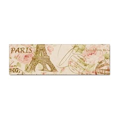 Floral Eiffel Tower Vintage French Paris Art Bumper Sticker by chicelegantboutique