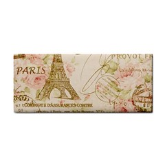 Floral Eiffel Tower Vintage French Paris Art Hand Towel by chicelegantboutique