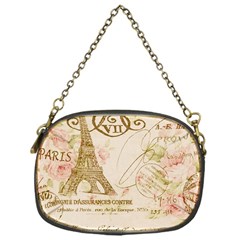 Floral Eiffel Tower Vintage French Paris Art Chain Purse (one Side) by chicelegantboutique