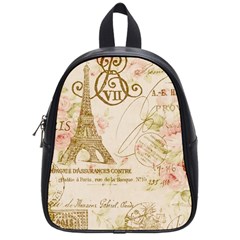 Floral Eiffel Tower Vintage French Paris Art School Bag (small) by chicelegantboutique