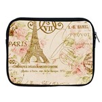 Floral Eiffel Tower Vintage French Paris Art Apple iPad 2/3/4 Zipper Case Front