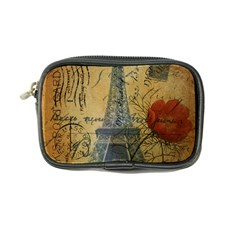 Vintage Stamps Postage Poppy Flower Floral Eiffel Tower Vintage Paris Coin Purse by chicelegantboutique