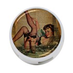 Vintage Newspaper Print Sexy Hot Pin Up Girl Paris Eiffel Tower 4-Port USB Hub (One Side) Front