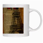 Vintage Newspaper Print Sexy Hot Gil Elvgren Pin Up Girl Paris Eiffel Tower Western Country Naughty  White Coffee Mug Right