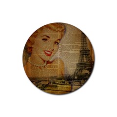 Yellow Dress Blonde Beauty   Drink Coasters 4 Pack (round) by chicelegantboutique