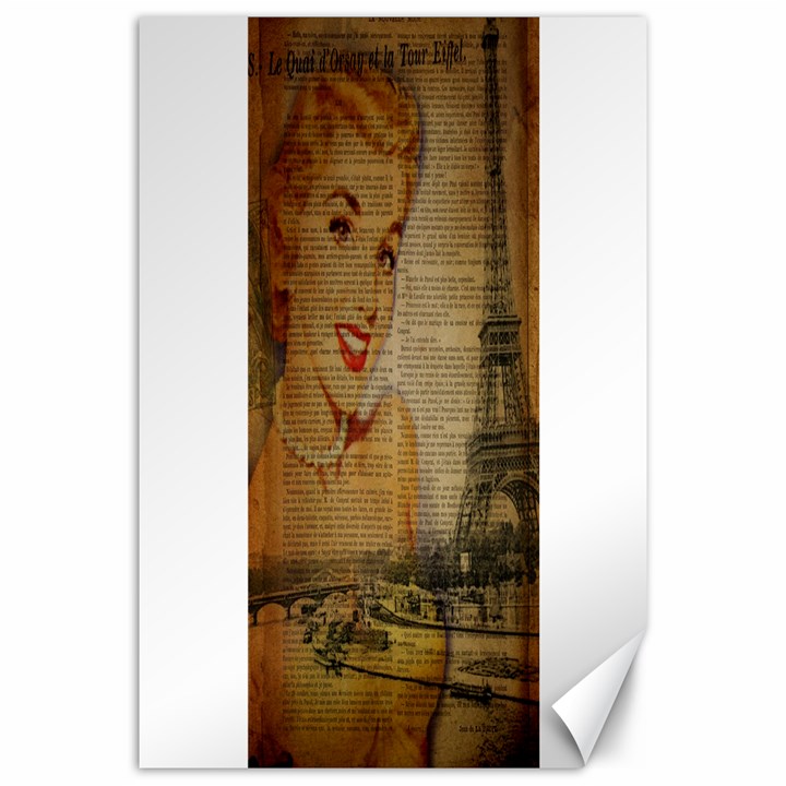 Yellow Dress Blonde Beauty   Canvas 20  x 30  (Unframed)