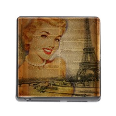 Yellow Dress Blonde Beauty   Memory Card Reader With Storage (square)