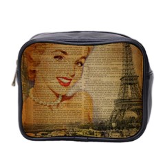 Yellow Dress Blonde Beauty   Mini Travel Toiletry Bag (two Sides) by chicelegantboutique