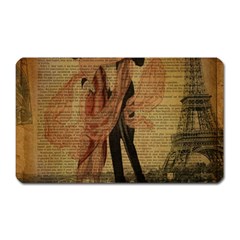 Vintage Paris Eiffel Tower Elegant Dancing Waltz Dance Couple  Magnet (rectangular) by chicelegantboutique