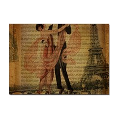 Vintage Paris Eiffel Tower Elegant Dancing Waltz Dance Couple  A4 Sticker 10 Pack by chicelegantboutique