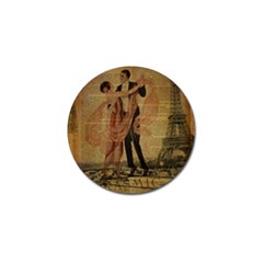 Vintage Paris Eiffel Tower Elegant Dancing Waltz Dance Couple  Golf Ball Marker by chicelegantboutique