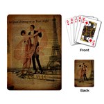 Vintage Paris Eiffel Tower Elegant Dancing Waltz Dance Couple  Playing Cards Single Design Back