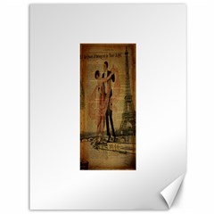 Vintage Paris Eiffel Tower Elegant Dancing Waltz Dance Couple  Canvas 36  X 48  (unframed) by chicelegantboutique