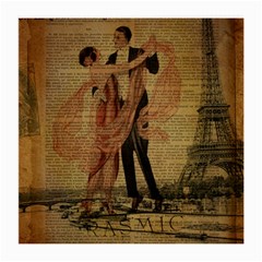 Vintage Paris Eiffel Tower Elegant Dancing Waltz Dance Couple  Glasses Cloth (medium) by chicelegantboutique