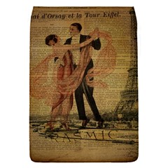 Vintage Paris Eiffel Tower Elegant Dancing Waltz Dance Couple  Removable Flap Cover (small) by chicelegantboutique