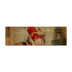  Vintage Newspaper Print Pin Up Girl Paris Eiffel Tower Funny Vintage Retro Nurse  Bumper Sticker 100 Pack Front