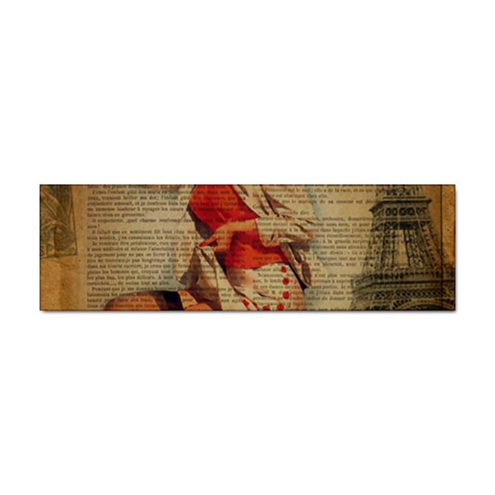  Vintage Newspaper Print Pin Up Girl Paris Eiffel Tower Funny Vintage Retro Nurse  Bumper Sticker 100 Pack