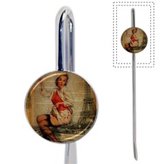  Vintage Newspaper Print Pin Up Girl Paris Eiffel Tower Funny Vintage Retro Nurse  Bookmark