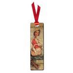  Vintage Newspaper Print Pin Up Girl Paris Eiffel Tower Funny Vintage Retro Nurse  Small Bookmark Front