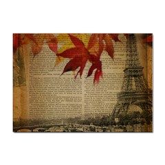 Elegant Fall Autumn Leaves Vintage Paris Eiffel Tower Landscape A4 Sticker 10 Pack by chicelegantboutique