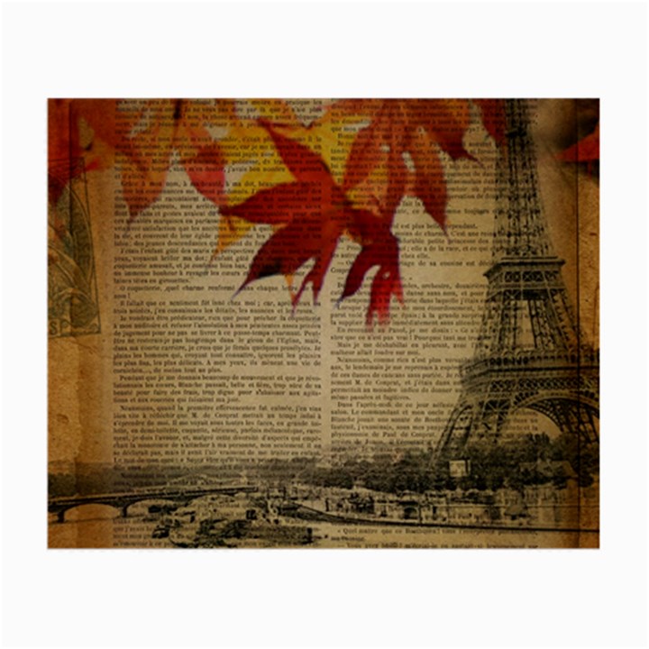 Elegant Fall Autumn Leaves Vintage Paris Eiffel Tower Landscape Glasses Cloth (Small)