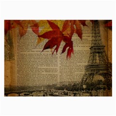 Elegant Fall Autumn Leaves Vintage Paris Eiffel Tower Landscape Glasses Cloth (large) by chicelegantboutique