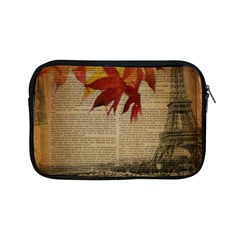 Elegant Fall Autumn Leaves Vintage Paris Eiffel Tower Landscape Apple Ipad Mini Zipper Case by chicelegantboutique