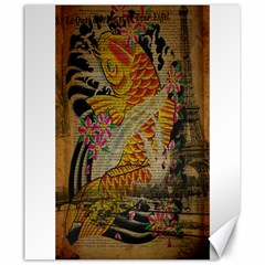 Funky Japanese Tattoo Koi Fish Graphic Art Canvas 20  X 24  (unframed) by chicelegantboutique