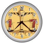 Oddly Even Wall Clock (Silver) Front