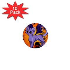 Serukivampirecat 1  Mini Button Magnet (10 Pack) by Kittichu